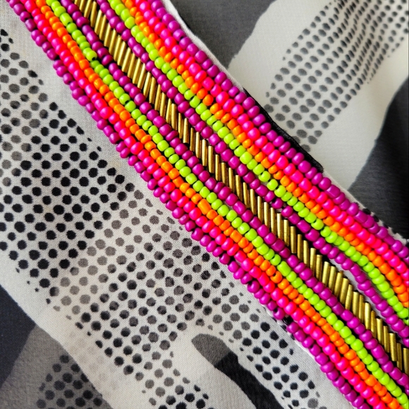 Sheer and beaded long sleeve blouse - Picture 2 of 3